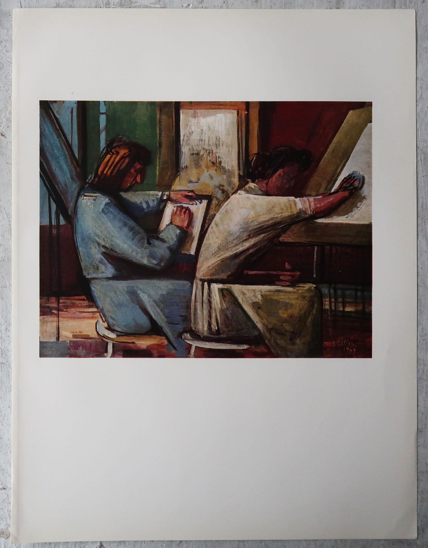 Industrial Original Vintage Print After Bepi Galetti, Itlay, Verzocchi, 1950 For Sale