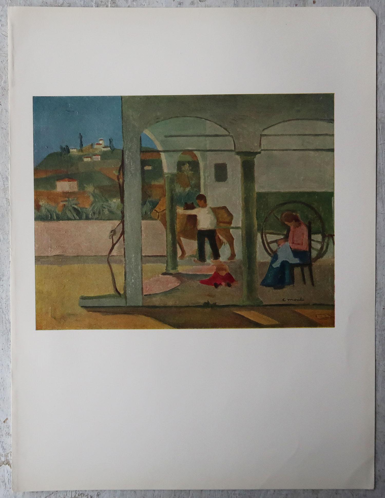 Original Vintage-Druck nach Cesare Monti, Itlay, Verzocchi, 1950 (Industriell) im Angebot