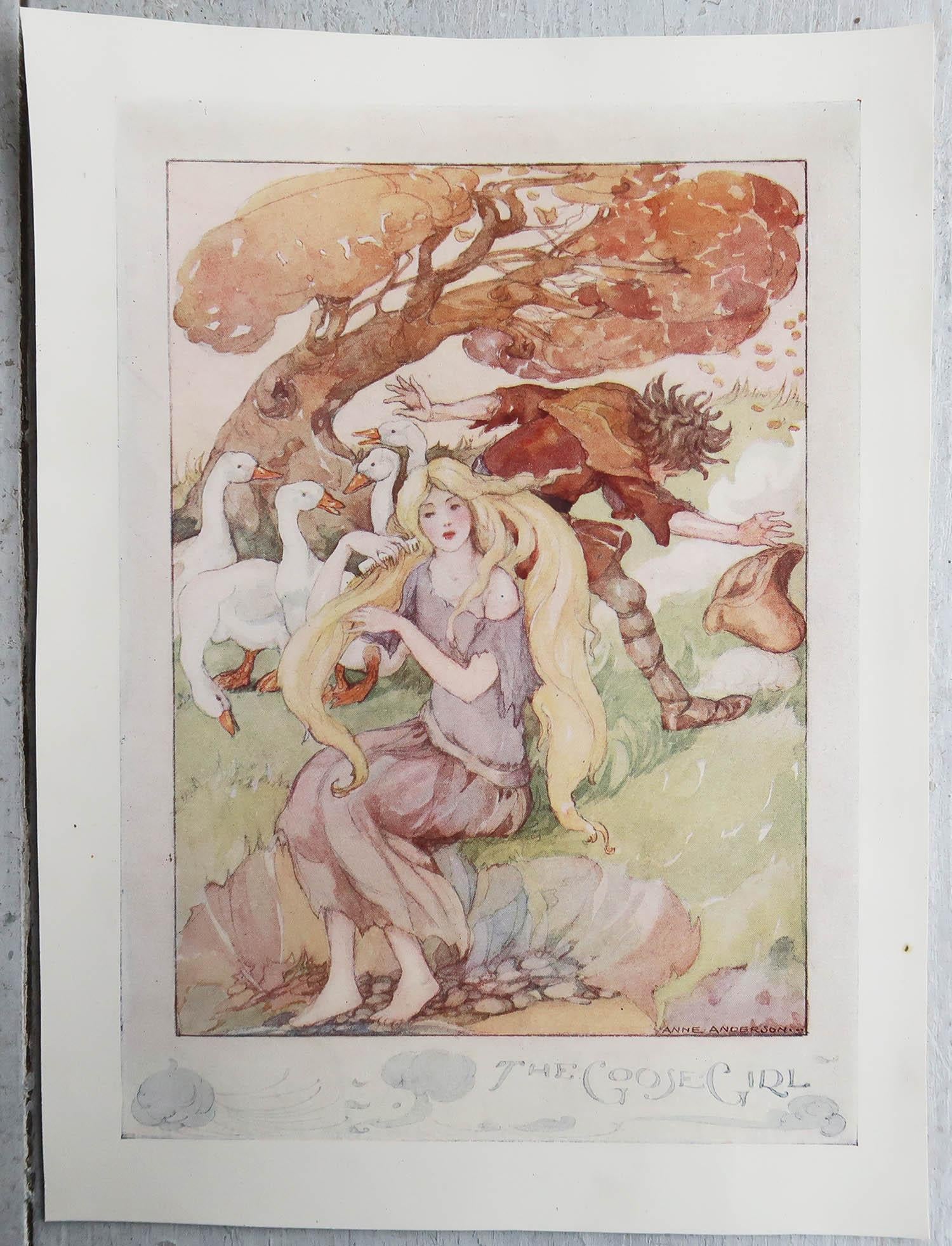 British Original Vintage Print by Anne Anderson, C.1920 For Sale