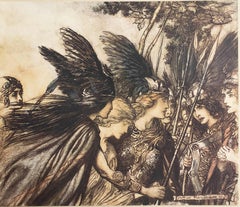 Original Vintage Print by Arthur Rackham, 1910.