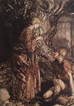 Originaler Vintage-Druck von Arthur Rackham, 1910.