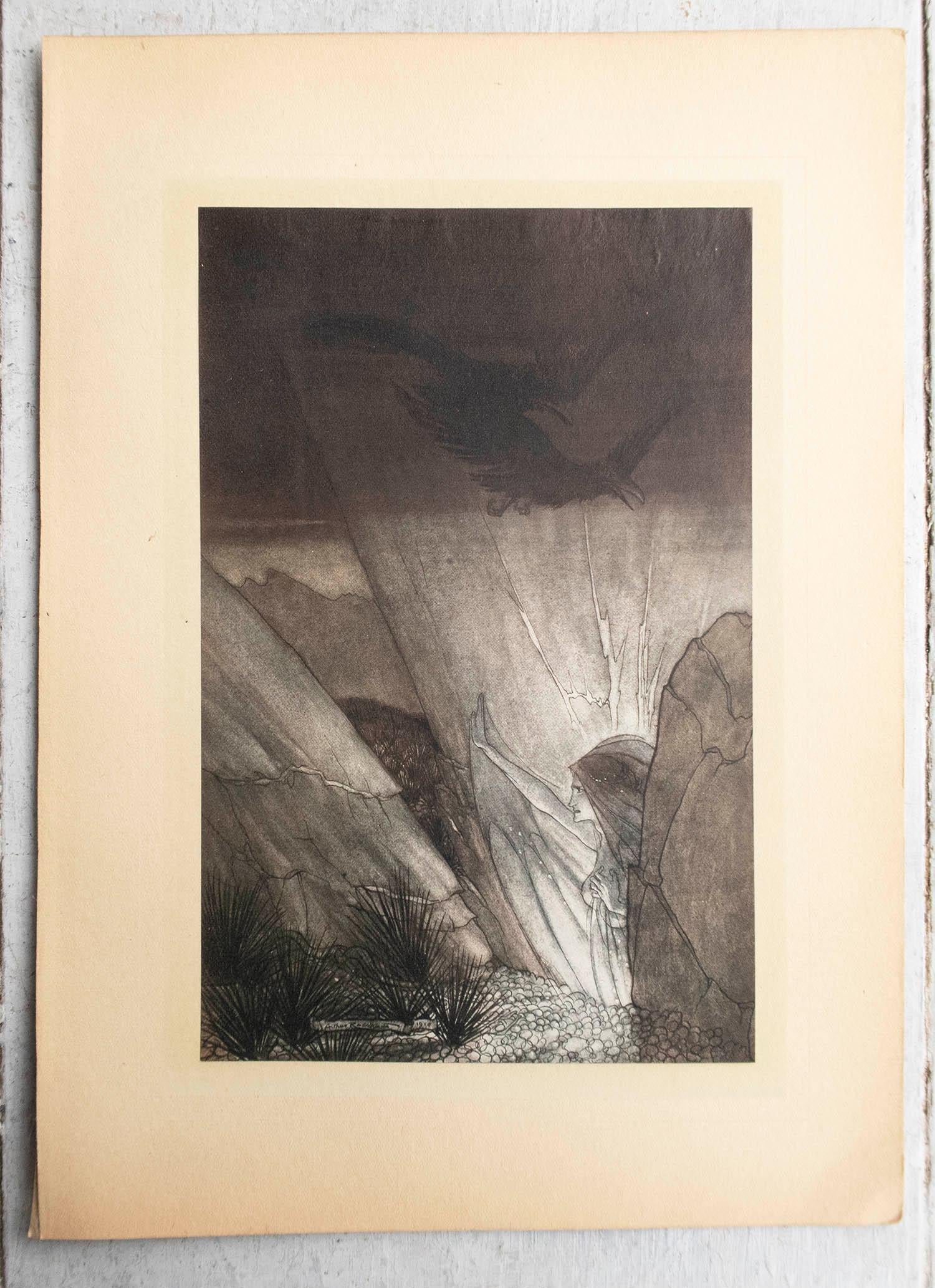 Originaler Vintage-Druck von Arthur Rackham, 1910. (Romantik) im Angebot