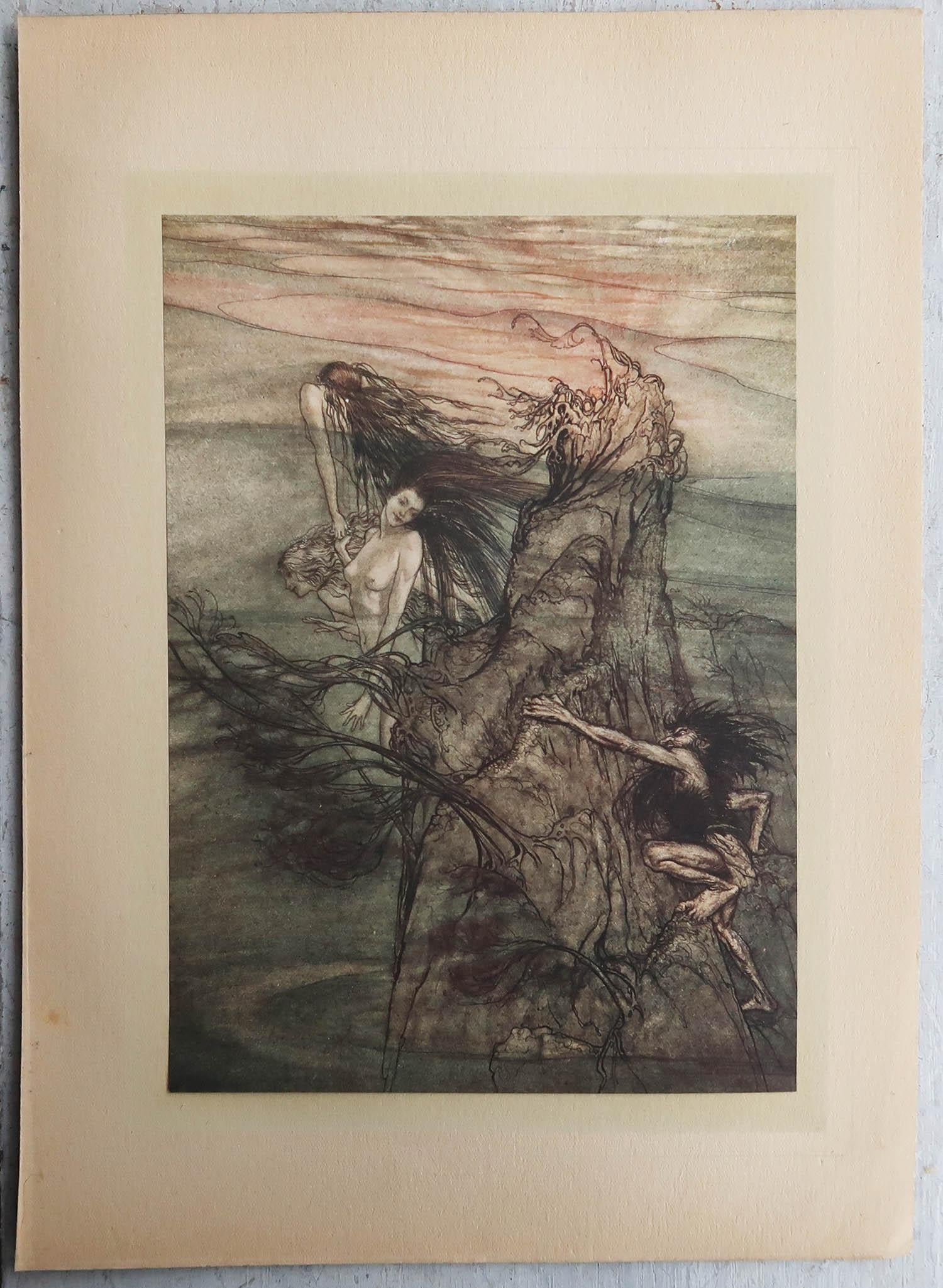 Originaler Vintage-Druck von Arthur Rackham, 1910. (Britisch) im Angebot