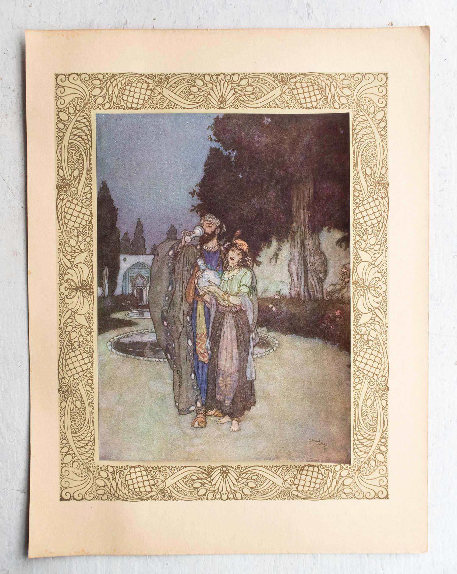 Moorish Original Vintage Print by Edmund Dulac, 1920.