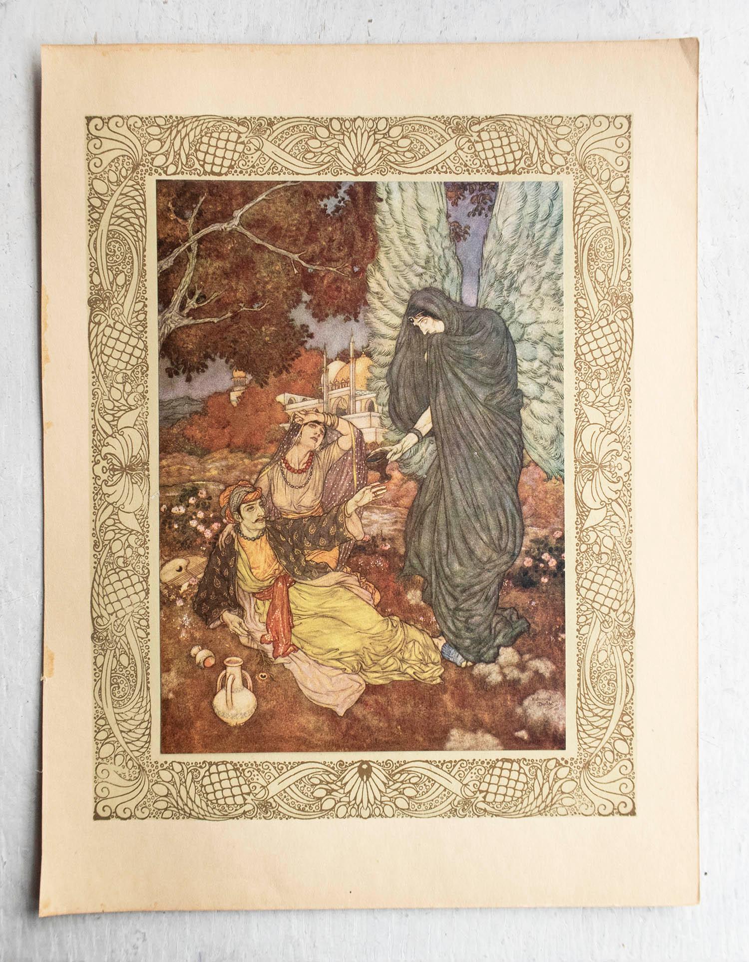 Moresco Stampa originale d'epoca di Edmund Dulac, 1920. in vendita