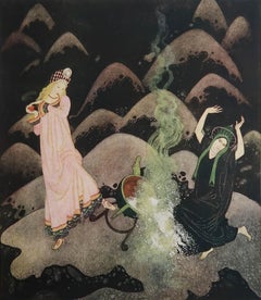 Original-Vintage-Druck von Edmund Dulac, um 1920