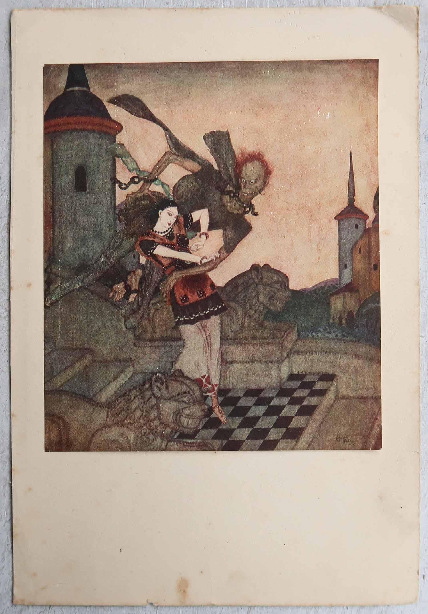 Original-Vintage-Druck von Edmund Dulac, um 1920 (Maurisch) im Angebot