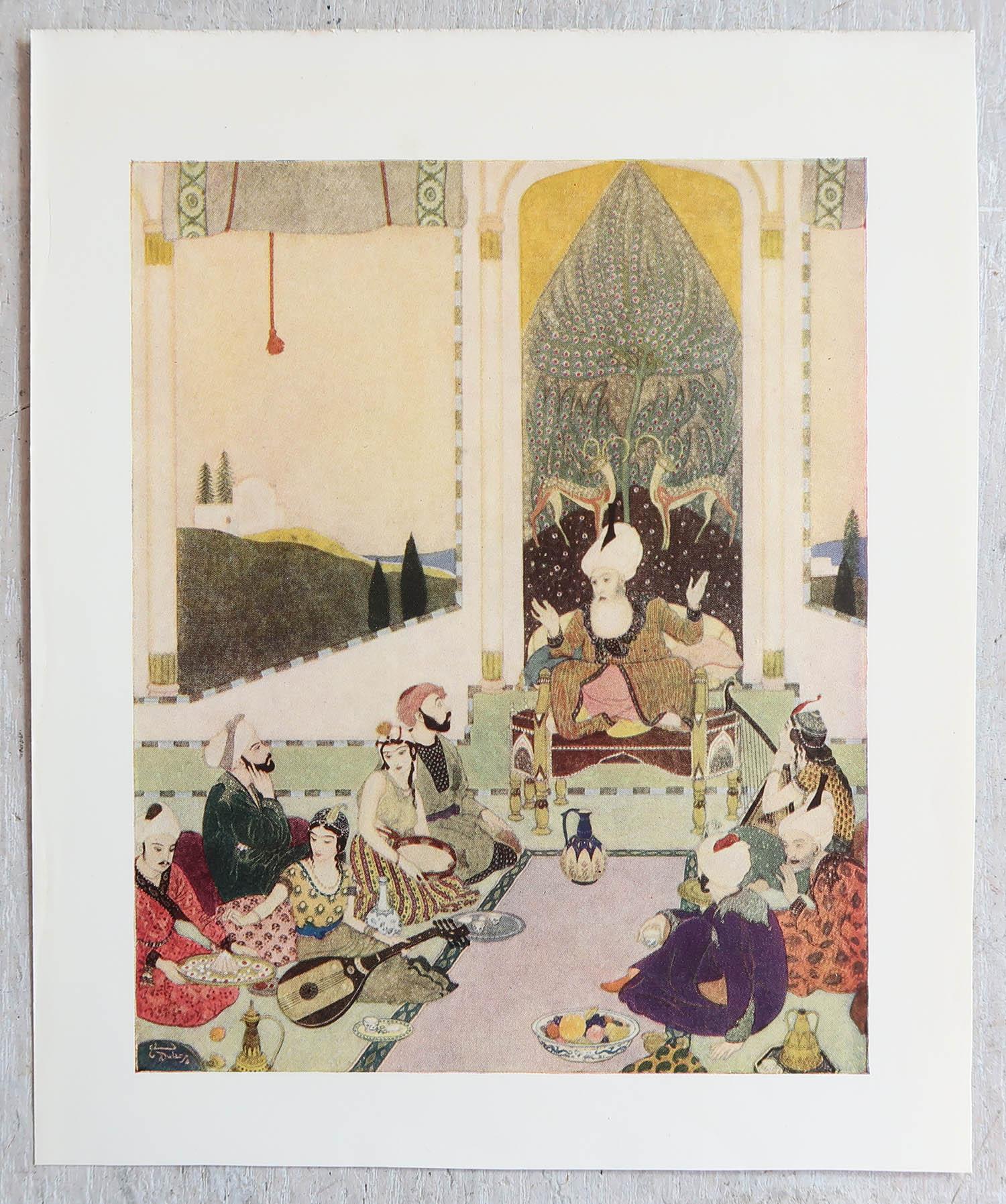 Islamique Impression vintage d'origine d'Edmund Dulac, vers 1930 en vente