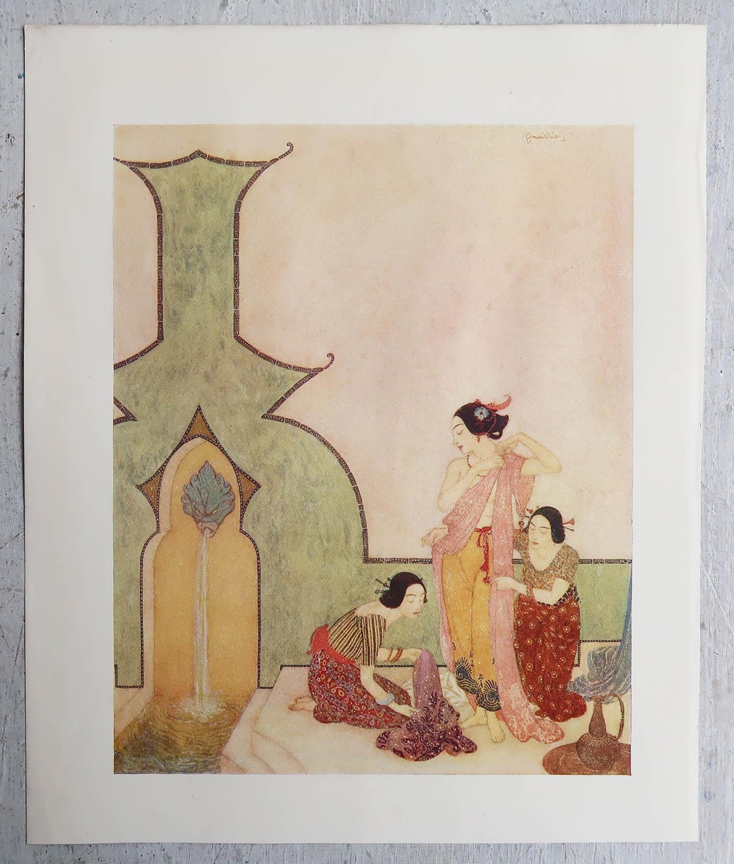 Islamic Original Vintage Print by Edmund Dulac, C.1930