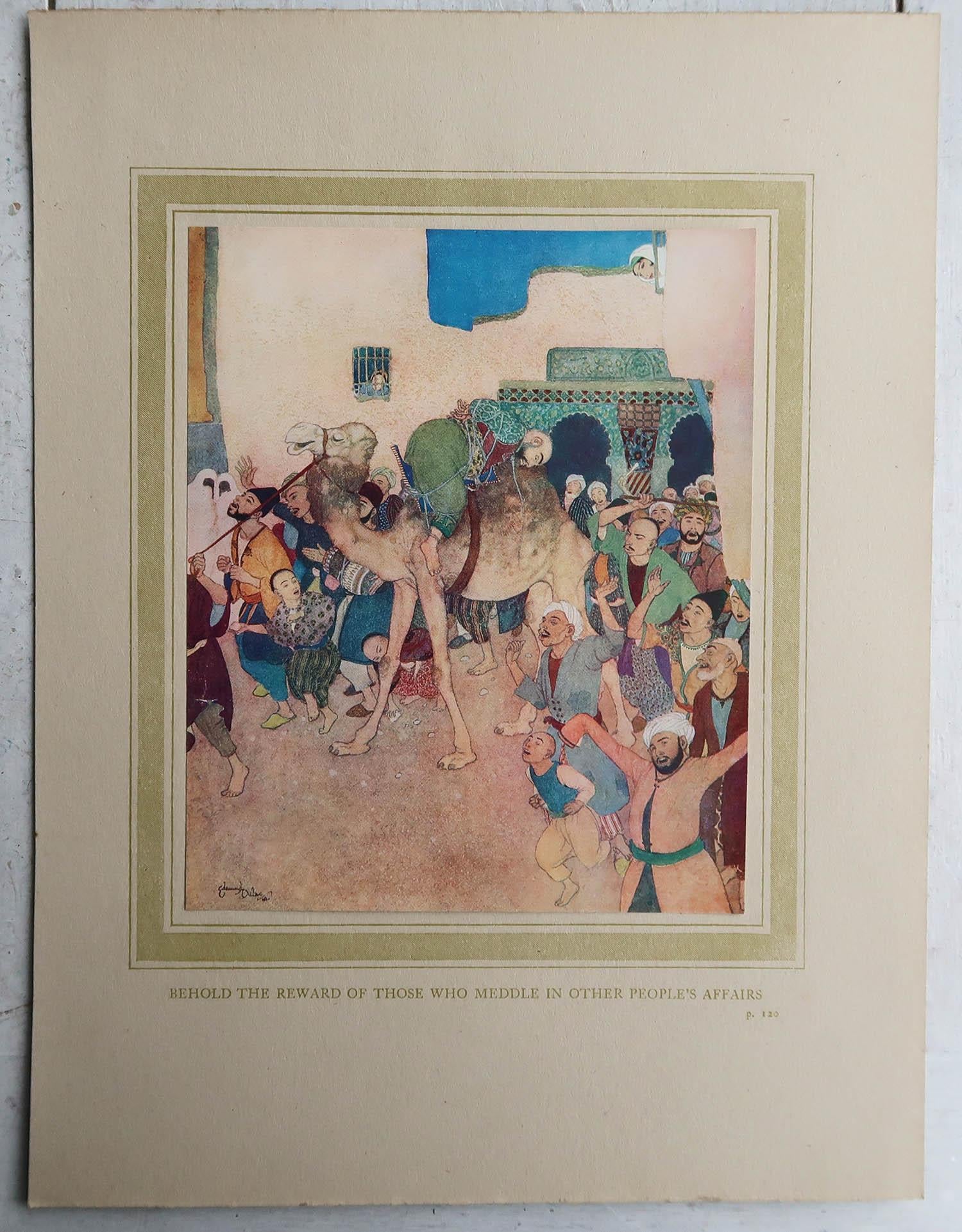 Islamic Original Vintage Print by Edmund Dulac, C.1930 For Sale