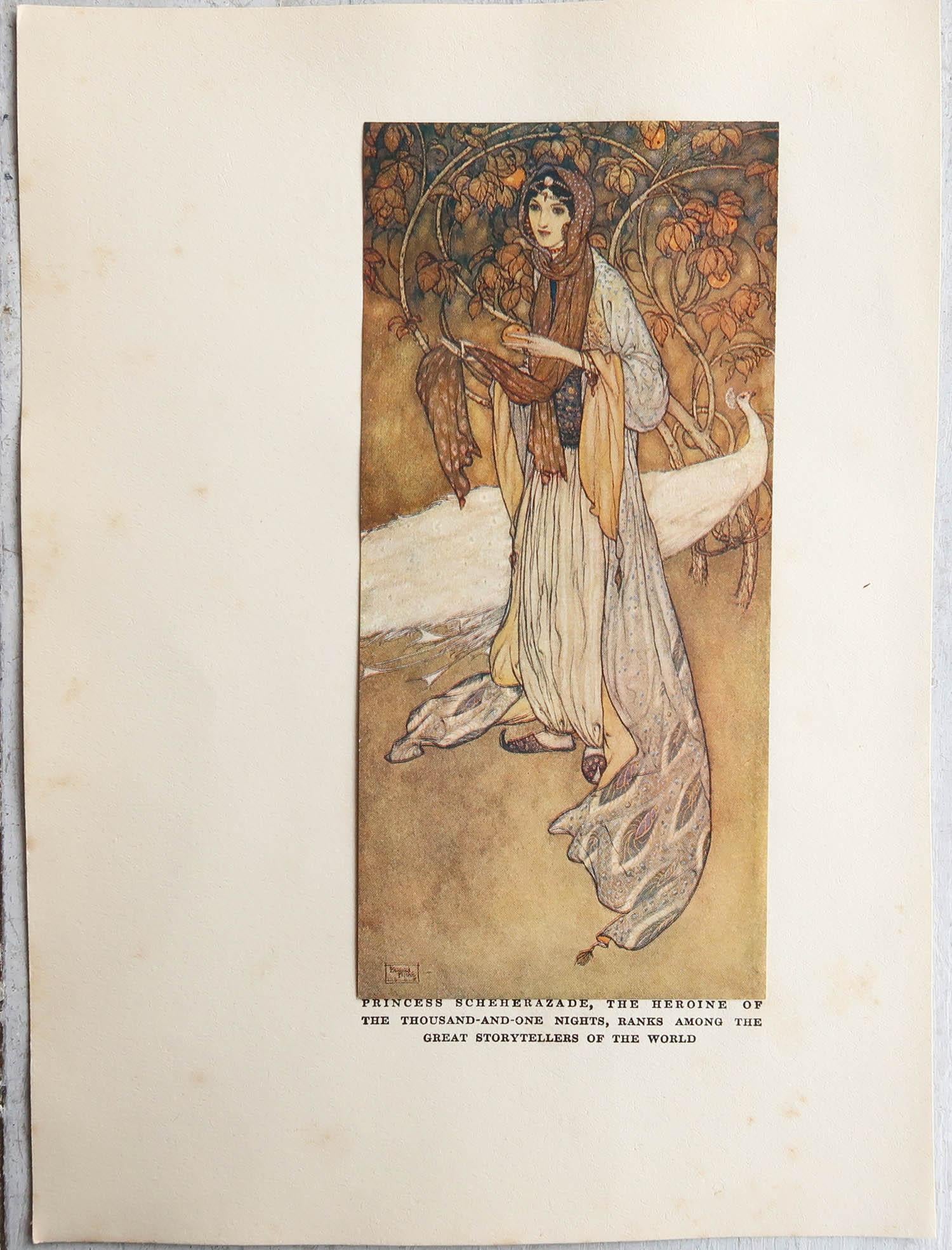 Moresco Stampa originale d'epoca di Edmund Dulac, C.C. 1930 in vendita