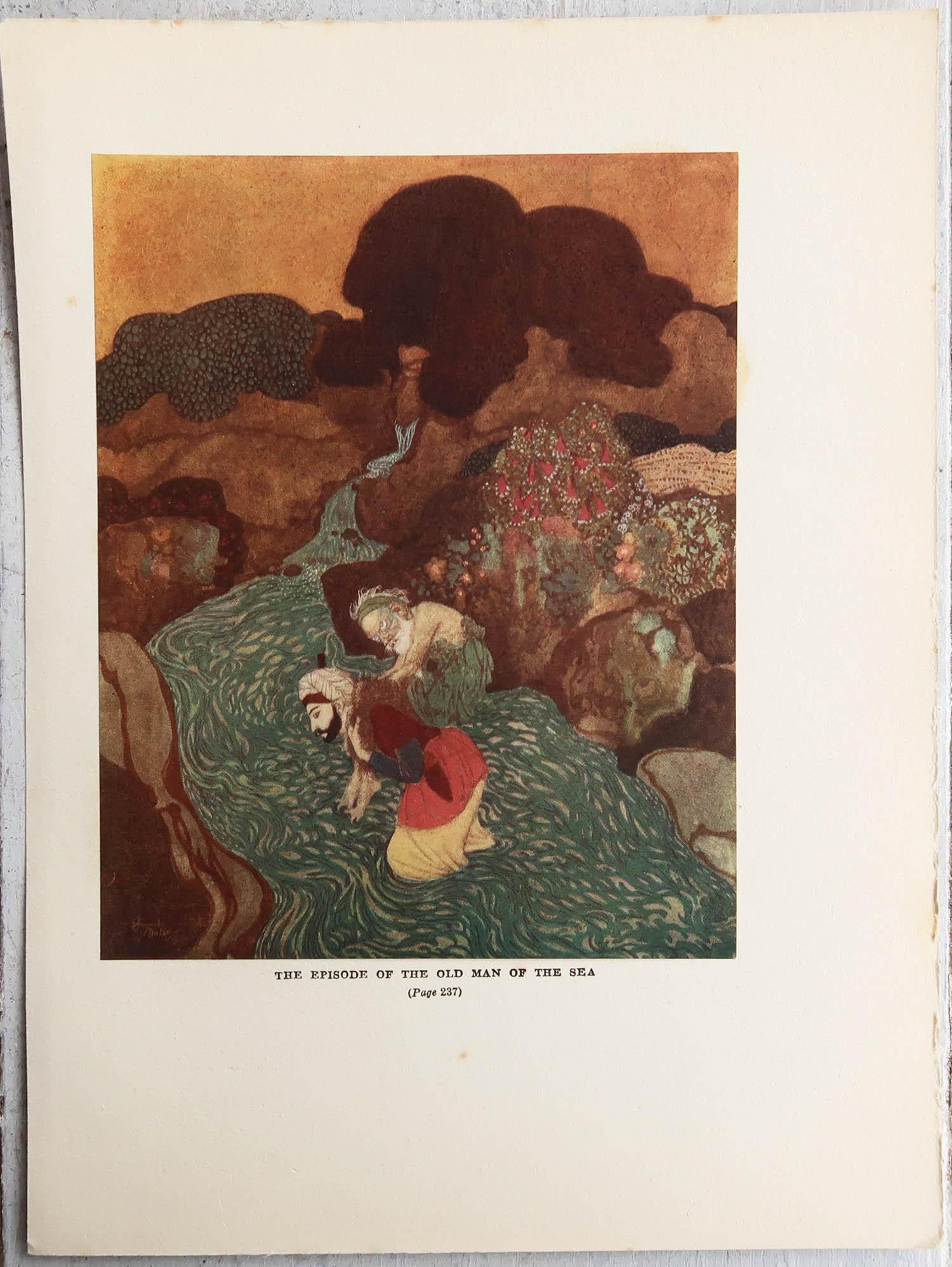 Moresco Stampa originale d'epoca di Edmund Dulac, C.C. 1930 in vendita