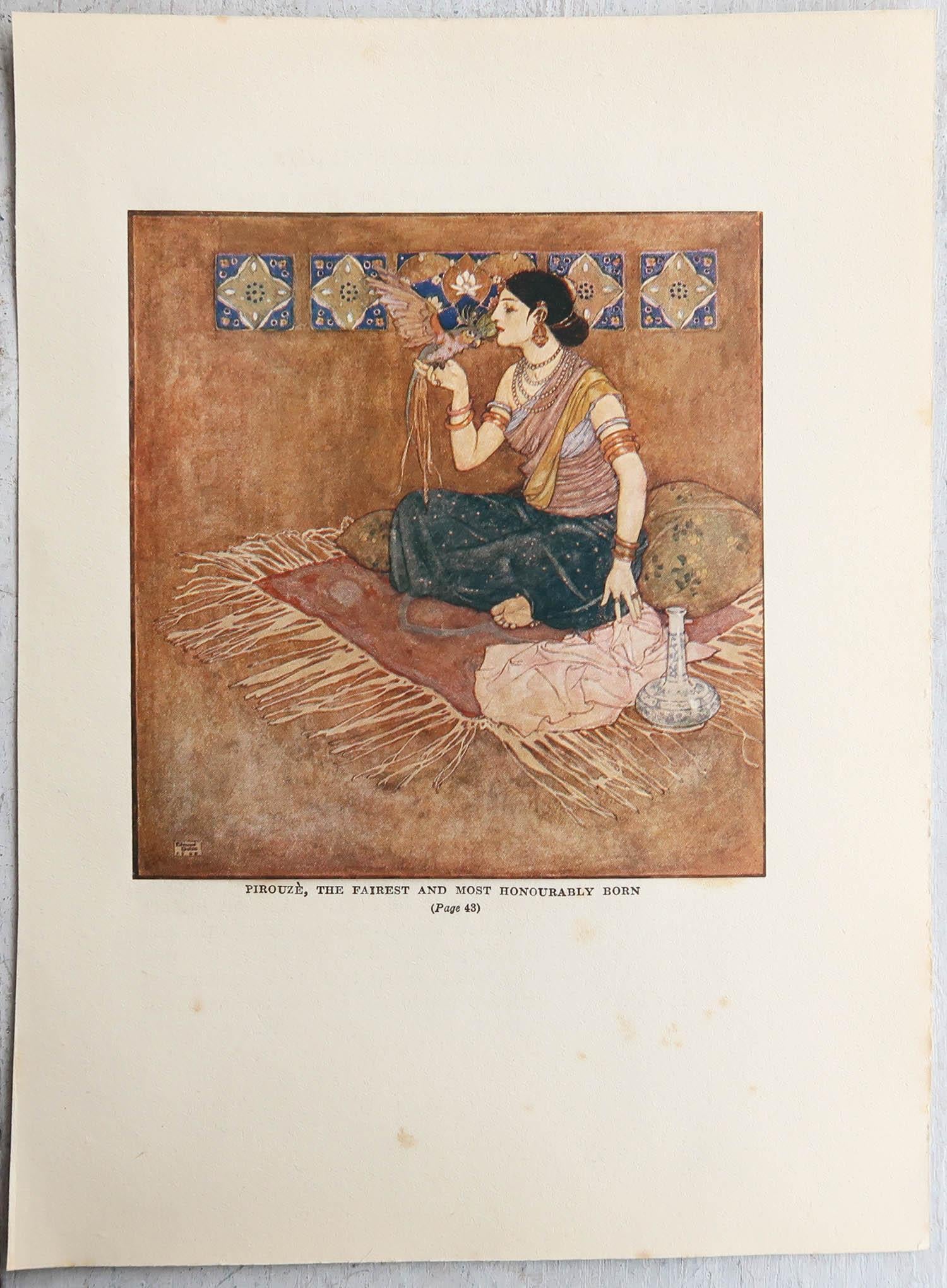Moresco Stampa originale d'epoca di Edmund Dulac, C.C. 1930 in vendita