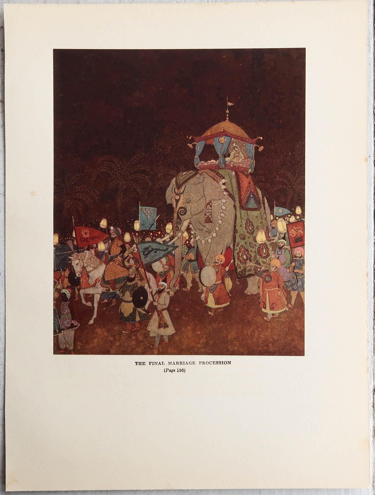 Moresco Stampa originale d'epoca di Edmund Dulac, C.C. 1930 in vendita