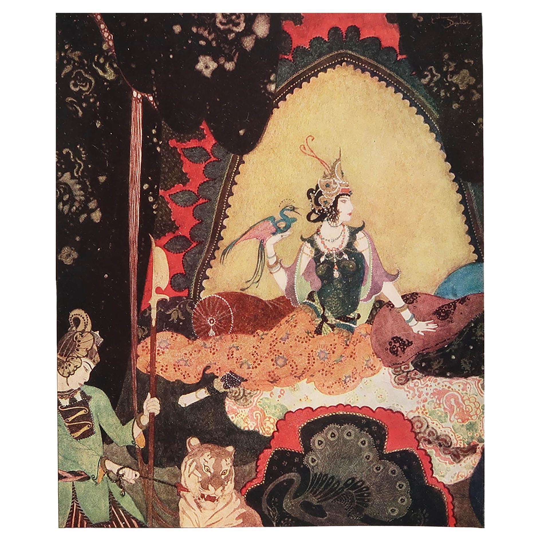 Impression vintage d'origine d'Edmund Dulac, vers 1930