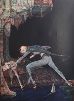 Original Vintage-Druck von Harry Clarke aus Poes „Mystery And Imagination“ 1935