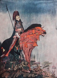 Impression vintage originale de Harry Clarke de « Mystery and Imagination » de Poe, 1935