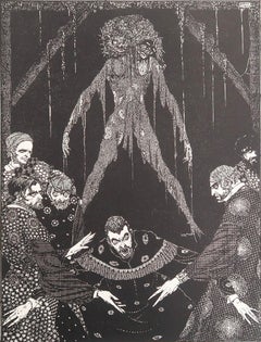 Impression vintage originale de Harry Clarke de « Mystery and Imagination » de Poe, 1935
