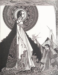 Impression vintage originale de Harry Clarke de « Mystery and Imagination » de Poe, 1935