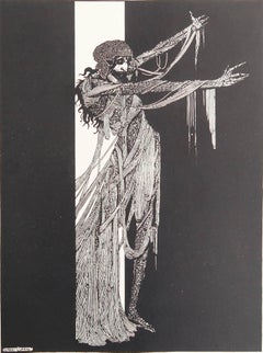 Impression vintage originale de Harry Clarke de « Mystery and Imagination » de Poe, 1935