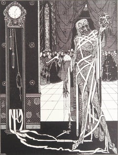 Impression vintage originale de Harry Clarke de « Mystery and Imagination » de Poe, 1935