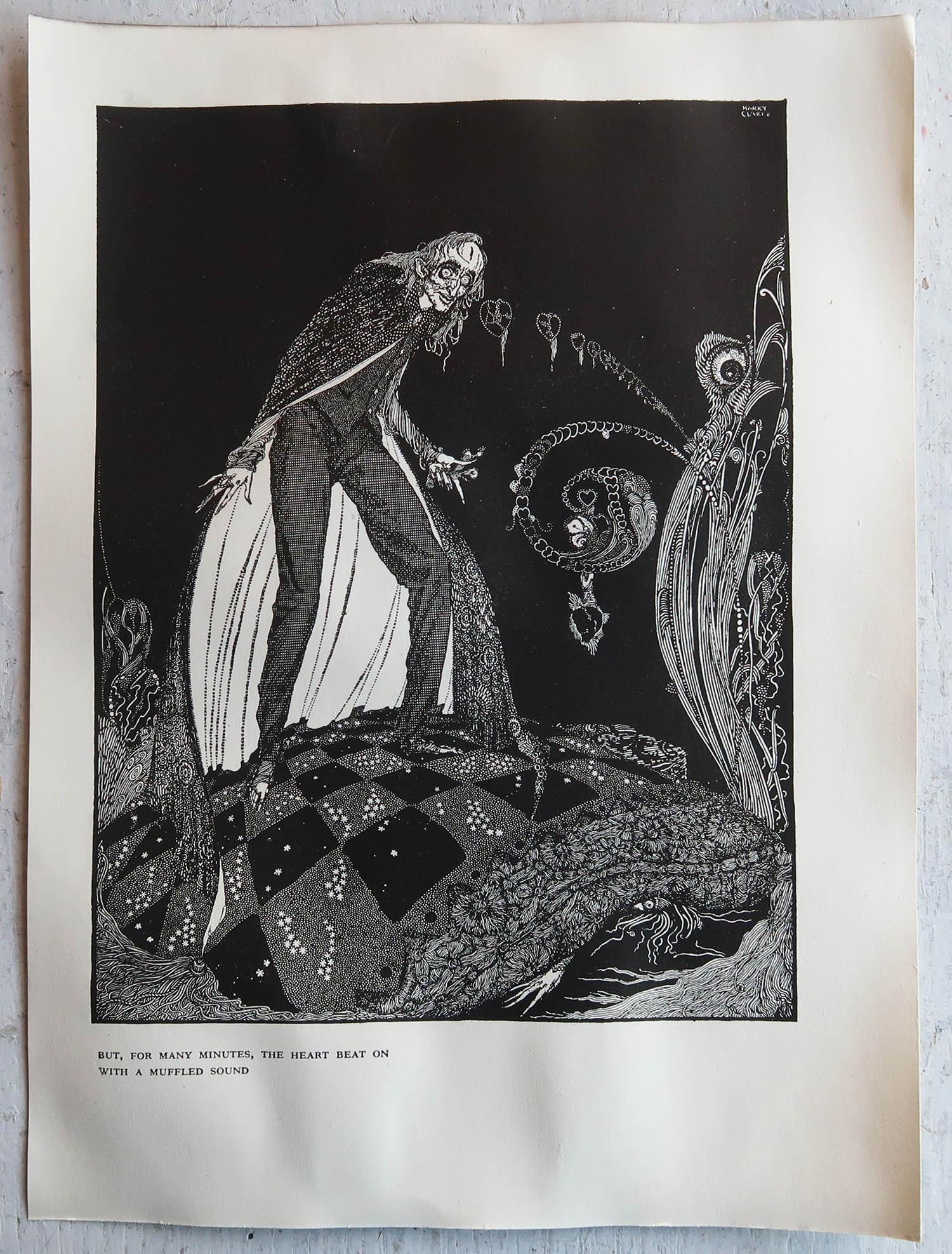 Original Vintage-Druck von Harry Clarke aus Poes „Mystery And Imagination“ 1935 (Art déco) im Angebot
