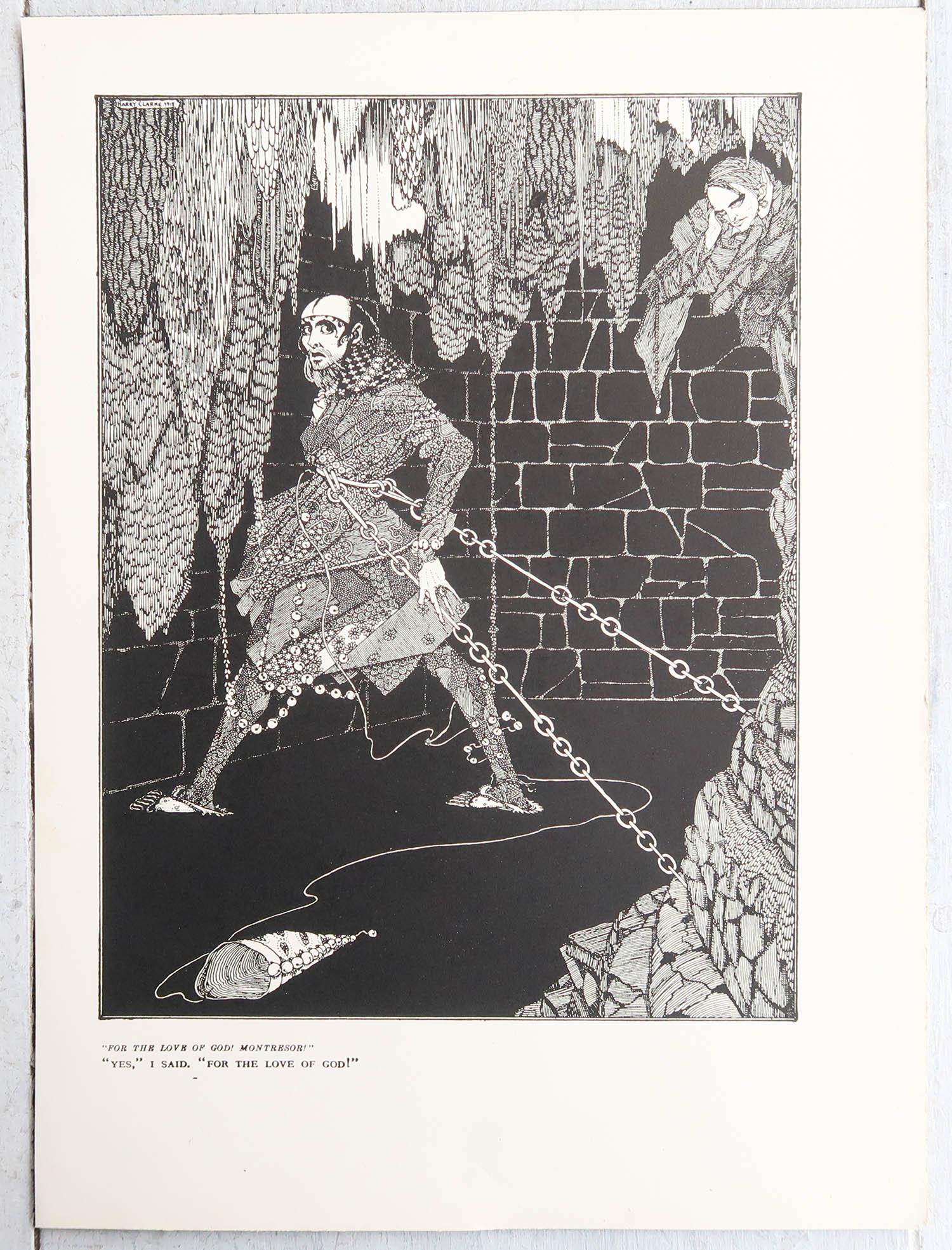 Original Vintage-Druck von Harry Clarke aus Poes „Mystery And Imagination“ 1935 (Art déco) im Angebot