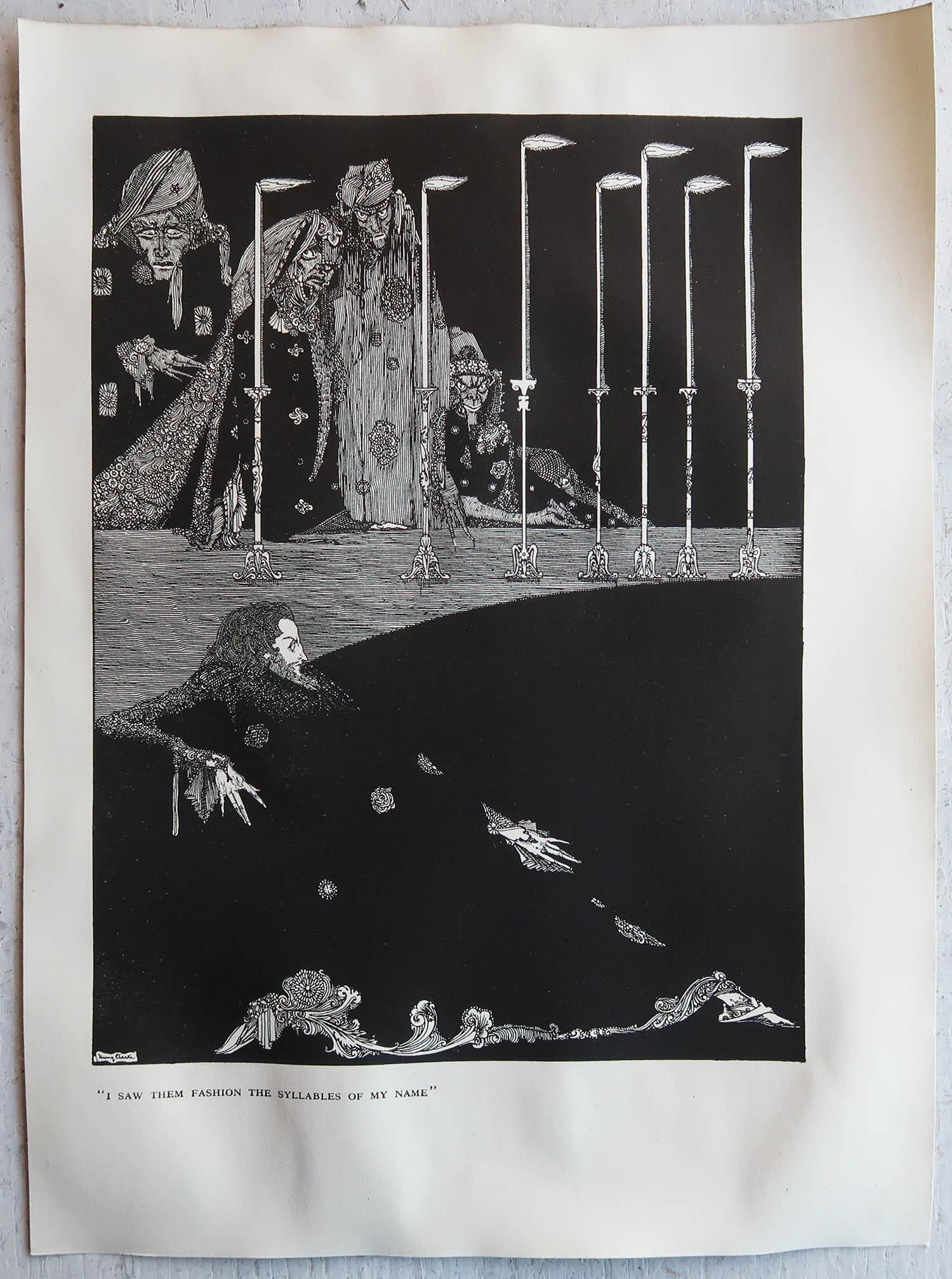 Britannico Stampa originale d'epoca di Harry Clark da 