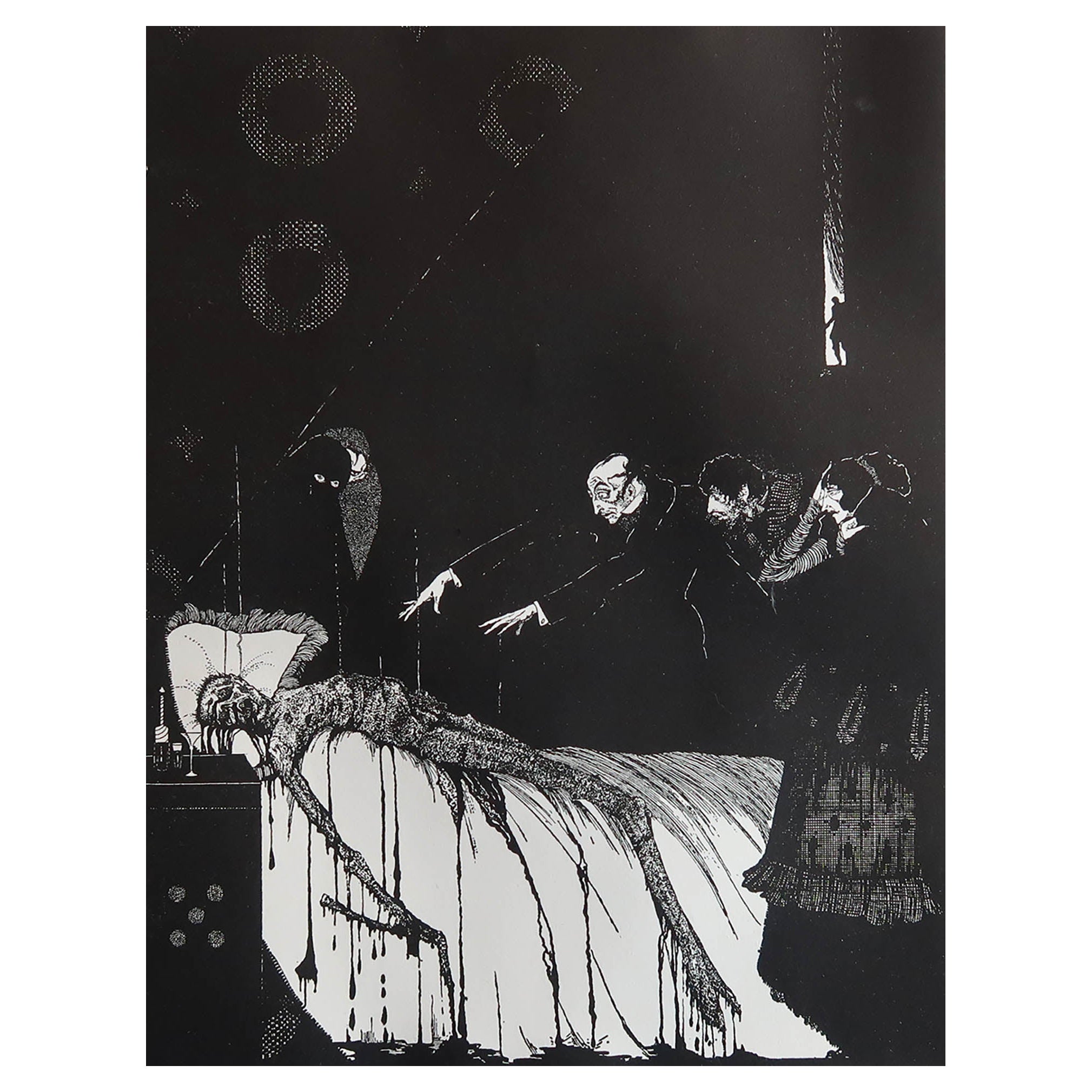 Original Vintage-Druck von Harry Clarke aus Poes „Mystery And Imagination“ 1935