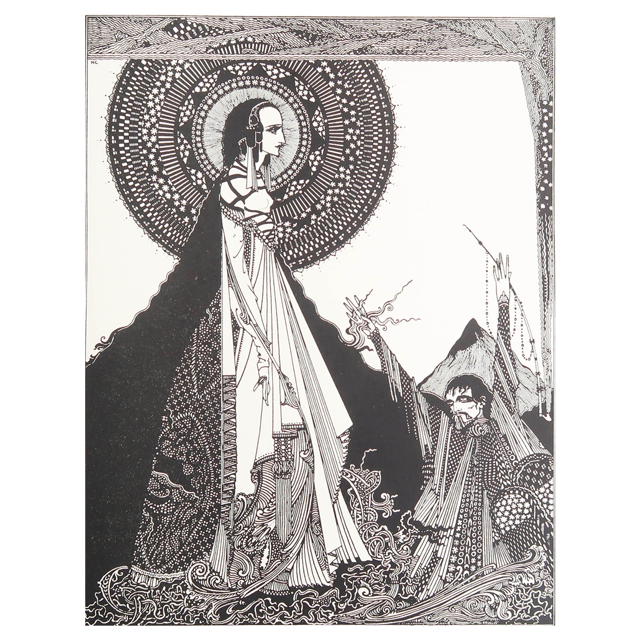 Original Vintage-Druck von Harry Clarke aus Poes „Mystery And Imagination“ 1935