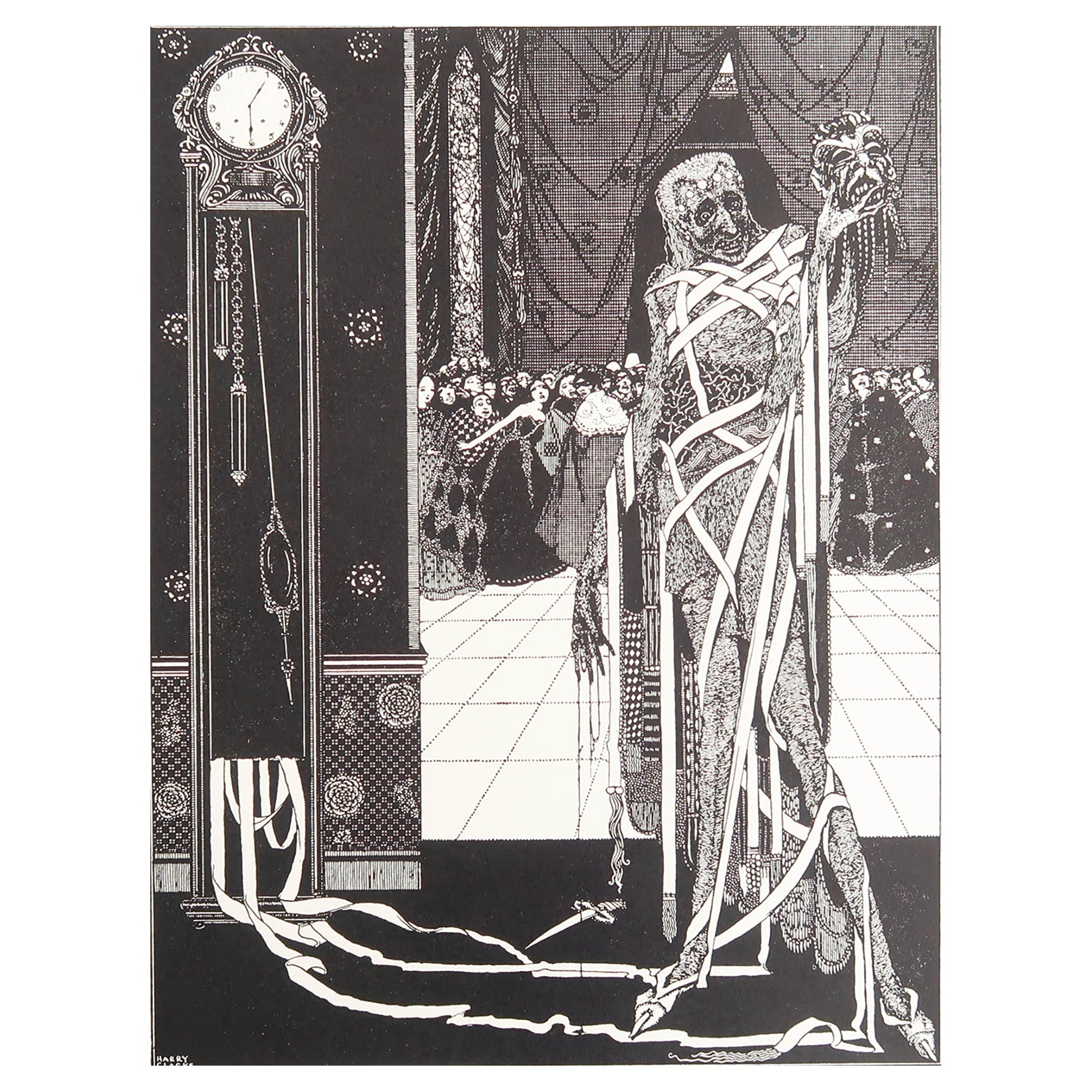 Original Vintage-Druck von Harry Clarke aus Poes „Mystery And Imagination“ 1935 im Angebot