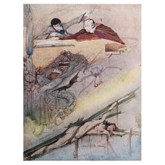 Stampa originale d'epoca di Harry Clark da "Mistero e immaginazione" di Poe del 1935