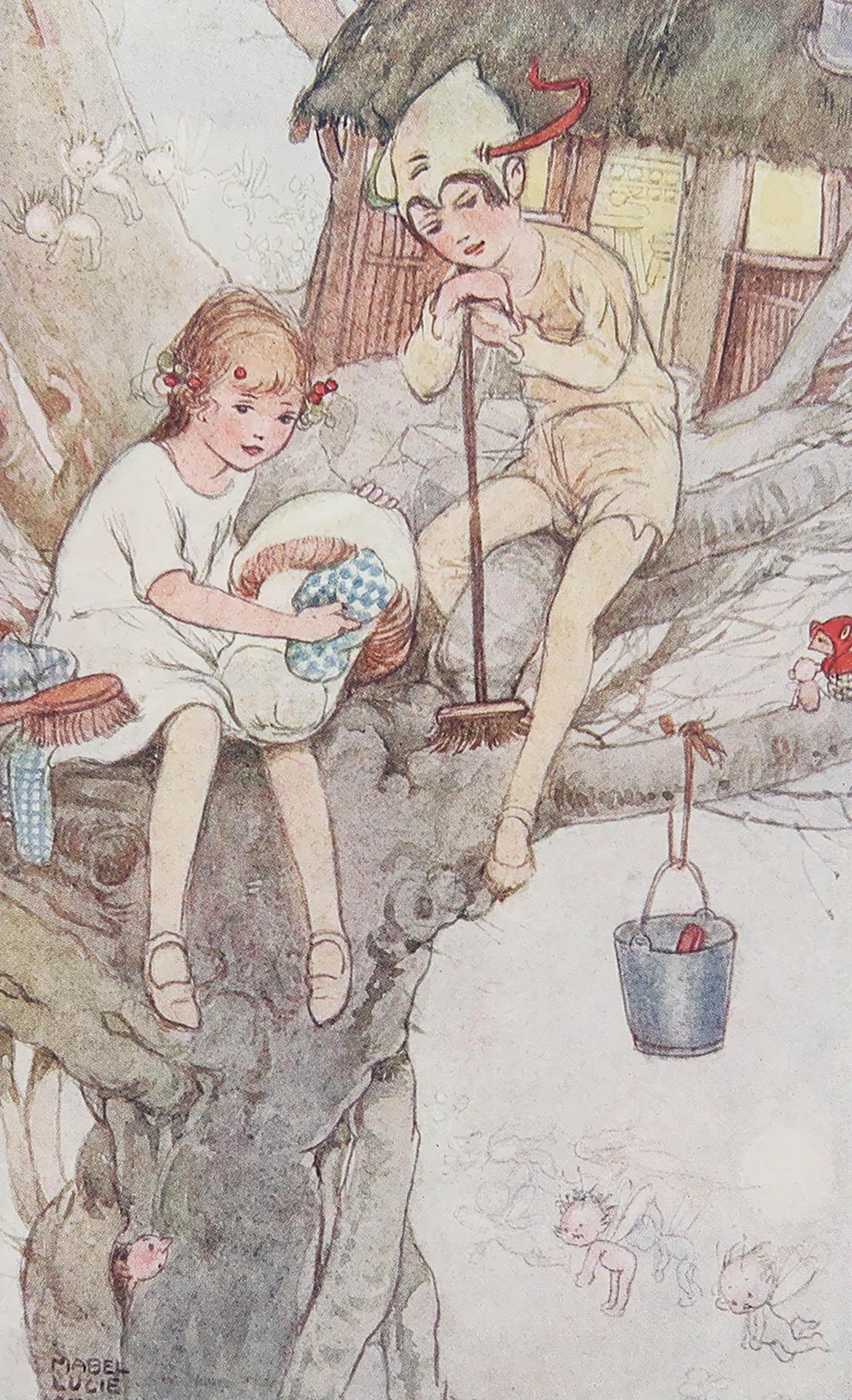 Lovely image by Mabel Lucie Attwell

Lithograph. 

Originally a plate from 