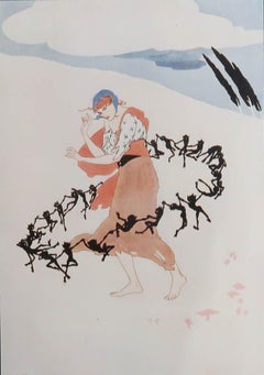 Original Vintage Art Deco Print by Margery Lawrence, 1921.