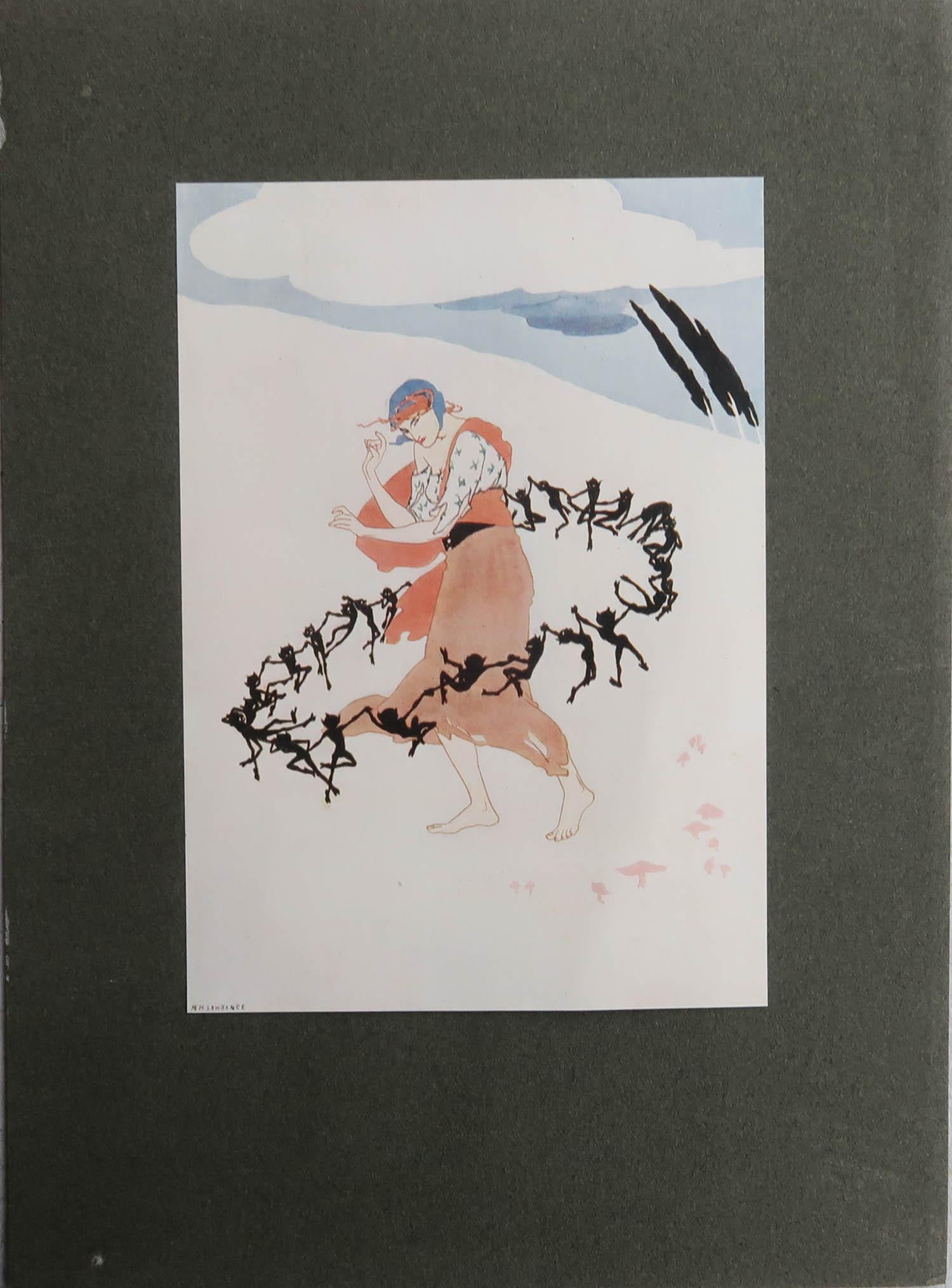 Other Original Vintage Art Deco Print by Margery Lawrence, 1921. For Sale