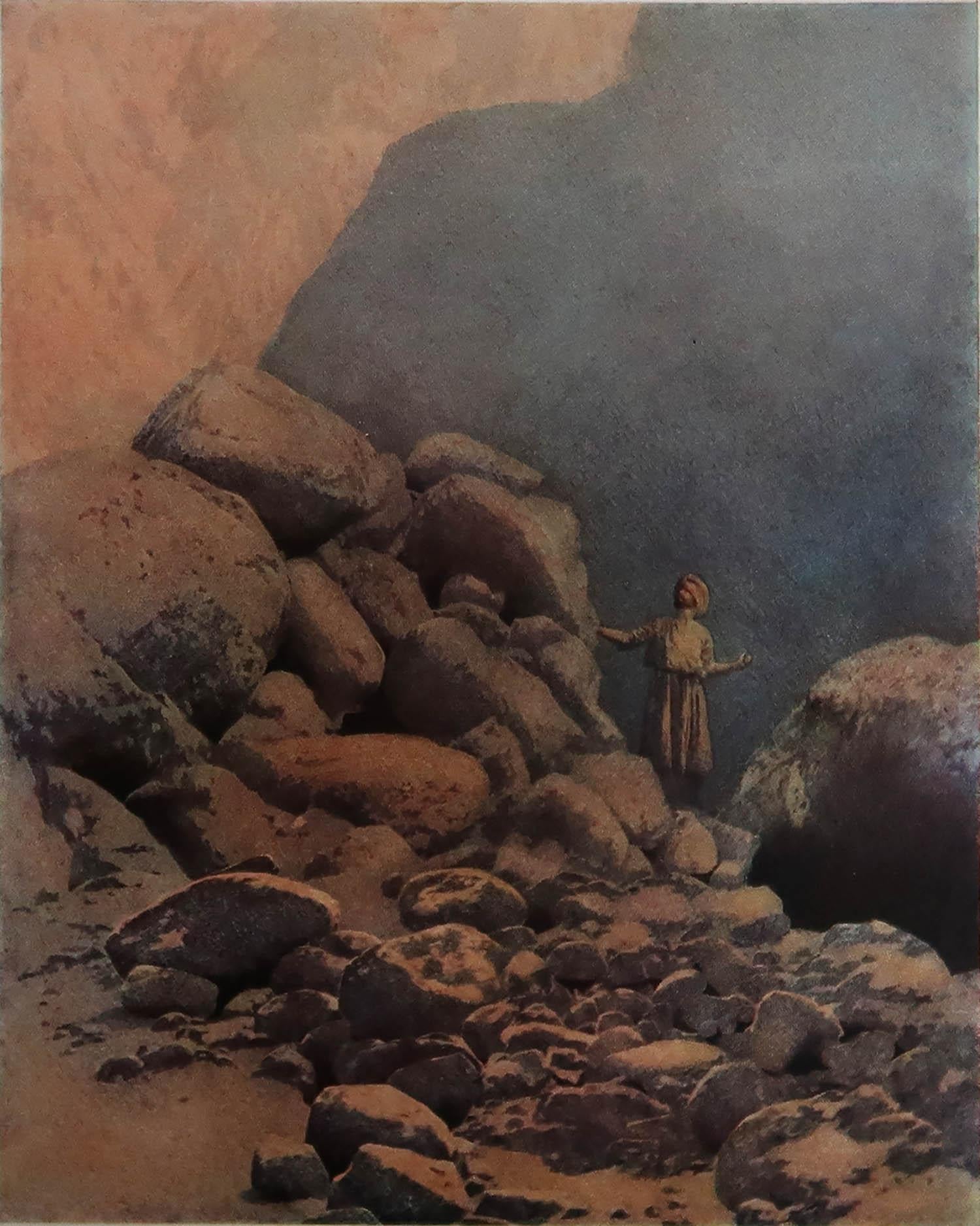 Amazing image by Maxfield Parrish

Lithograph. 

Originally a plate from 