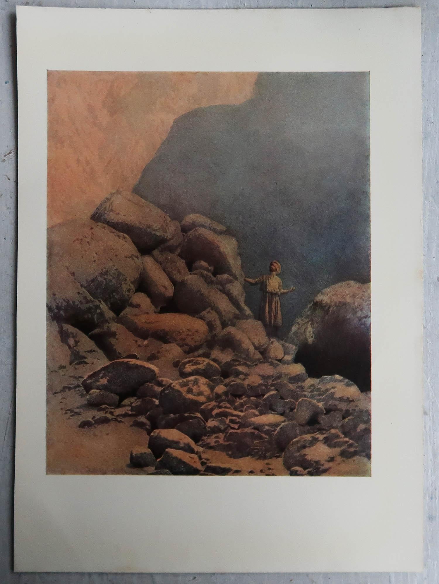 Art Deco Original Vintage Print by Maxfield Parrish, 1909