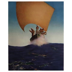 Original Antique Print by Maxfield Parrish, 1909
