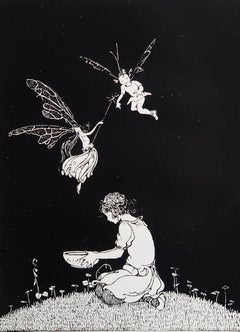 Original Vintage Print of Fairies by Winifred Bromhall. circa 1900