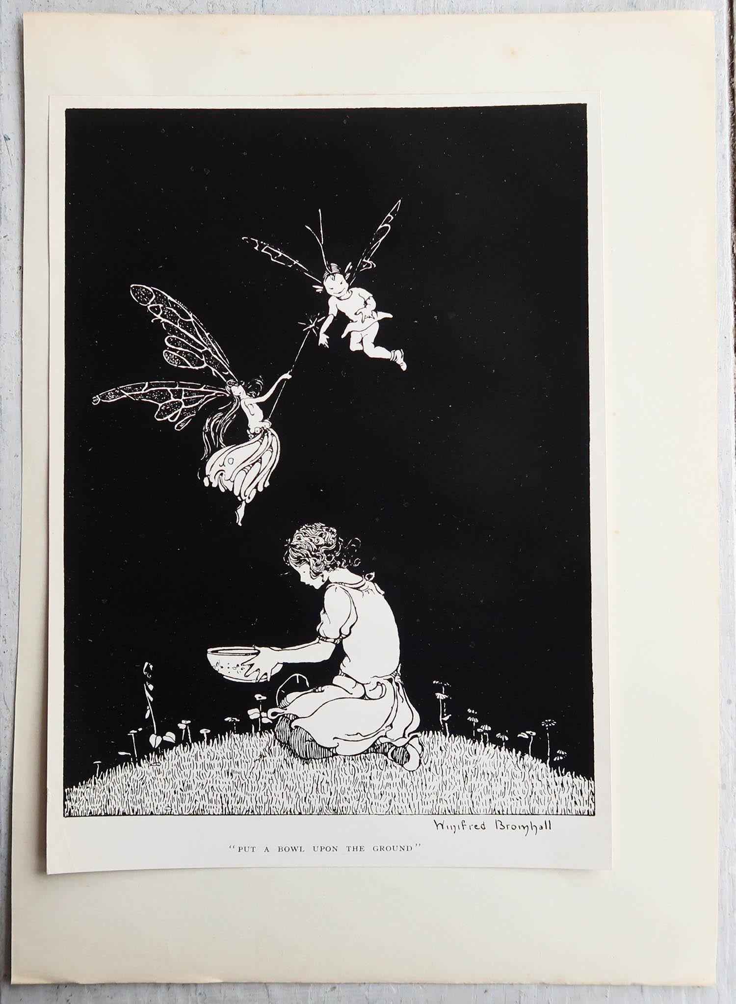 Art Nouveau Original Vintage Print of Fairies by Winifred Bromhall. circa 1900