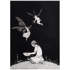 Original Vintage Print of Fairies by Winifred Bromhall. circa 1900