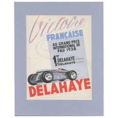 Original Vintage Print of the Pau Grand Prix of 1938