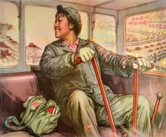 Original Vintage Propaganda Poster Agriculture Mechanisation Modernisation China