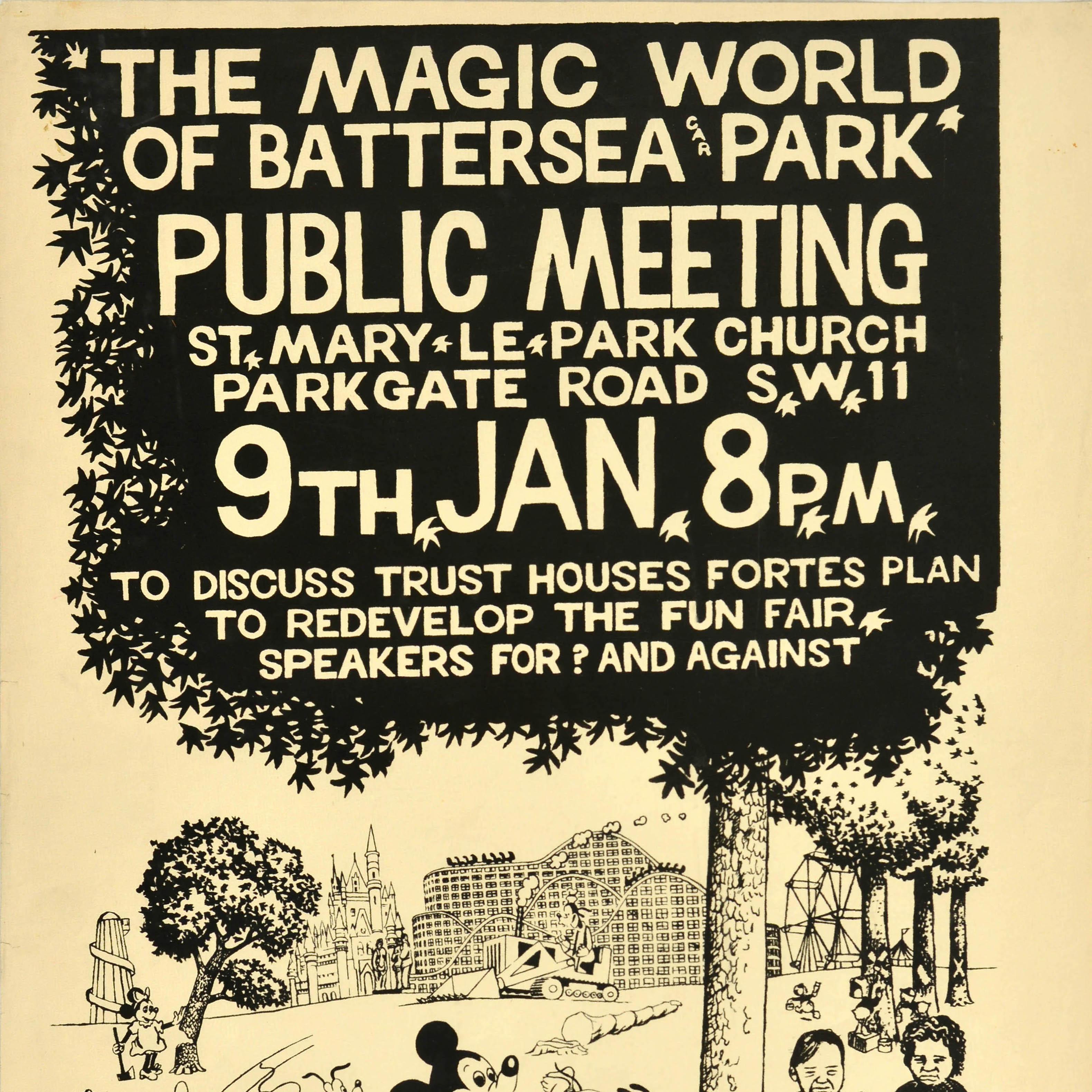 Britannico Poster propagandistico originale d'epoca Battersea Power Station Magic World BRAG in vendita