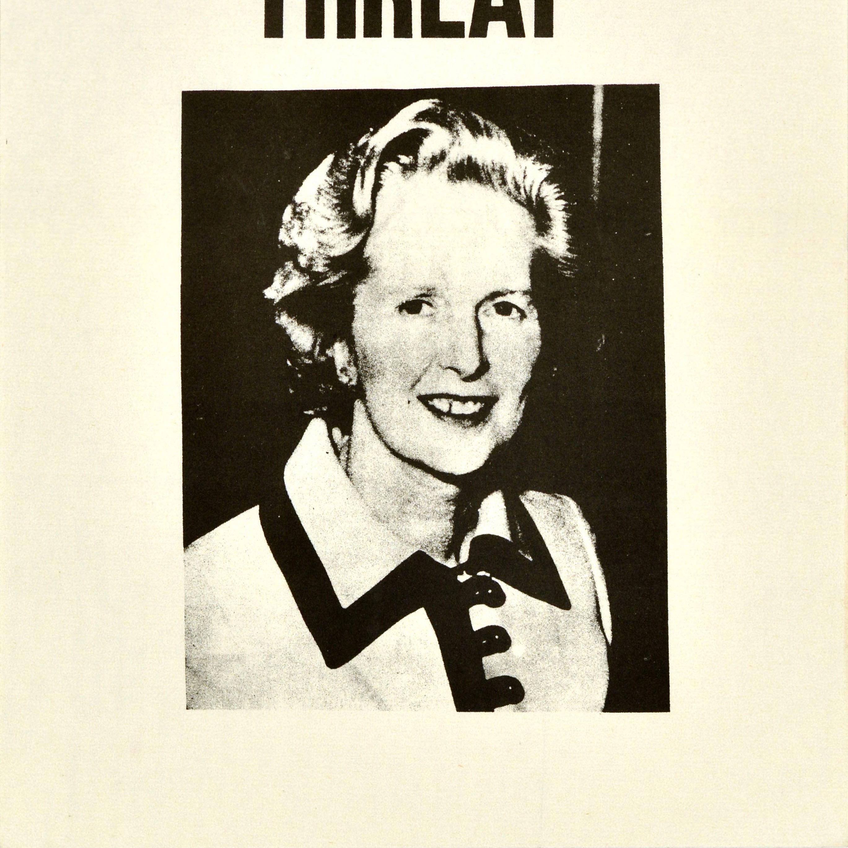 Original-Vintage- Propagandaplakat „ Britains Nuclear Threat Margaret Thatcher“, Großbritannien im Zustand „Gut“ im Angebot in London, GB