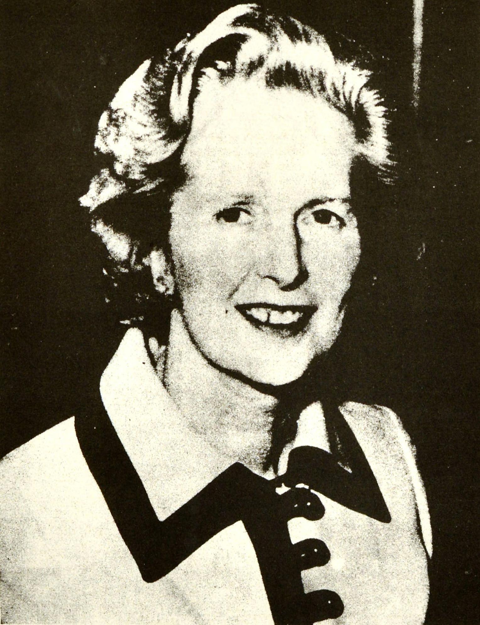 Original-Vintage- Propagandaplakat „ Britains Nuclear Threat Margaret Thatcher“, Großbritannien (Ende des 20. Jahrhunderts) im Angebot