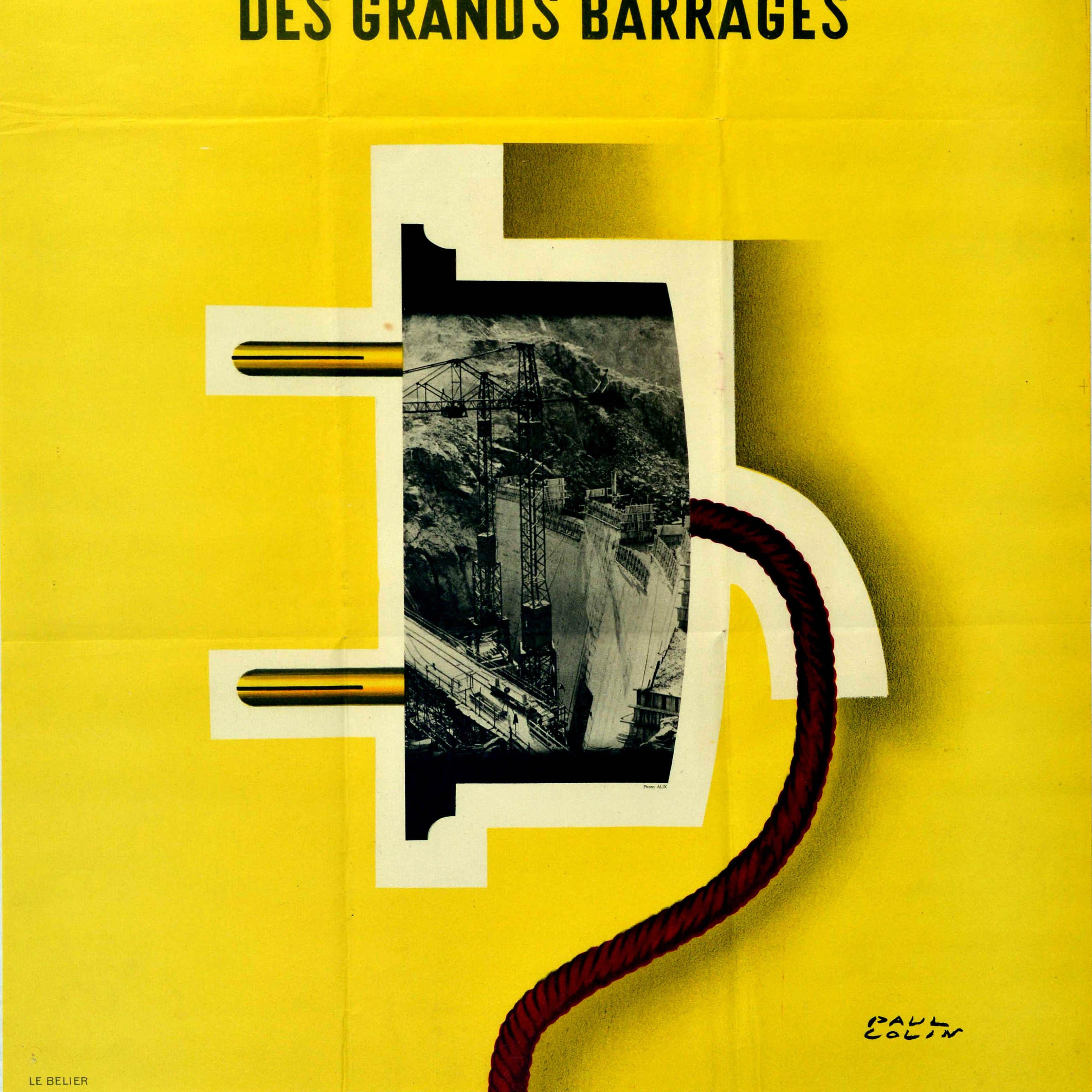 Poster di propaganda originale d'epoca Electricite De France Paul Colin Modernista In condizioni buone in vendita a London, GB