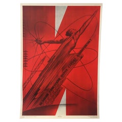 Original Vintage Propaganda Poster Lenin Soviet Union, 1967
