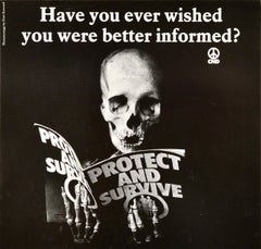 Original Vintage Propaganda Poster Nuclear Disarmament Skeleton Peter Kennard