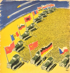 Original Vintage Propaganda Poster Vote Peace And Socialism East Germany DDR